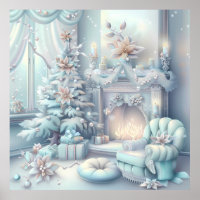 Dreamy Christmas Room Poster