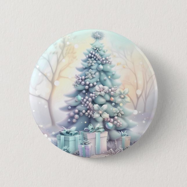 Dreamy Christmas Tree Button (Front)