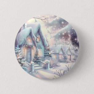 Dreamy Christmas Village Button