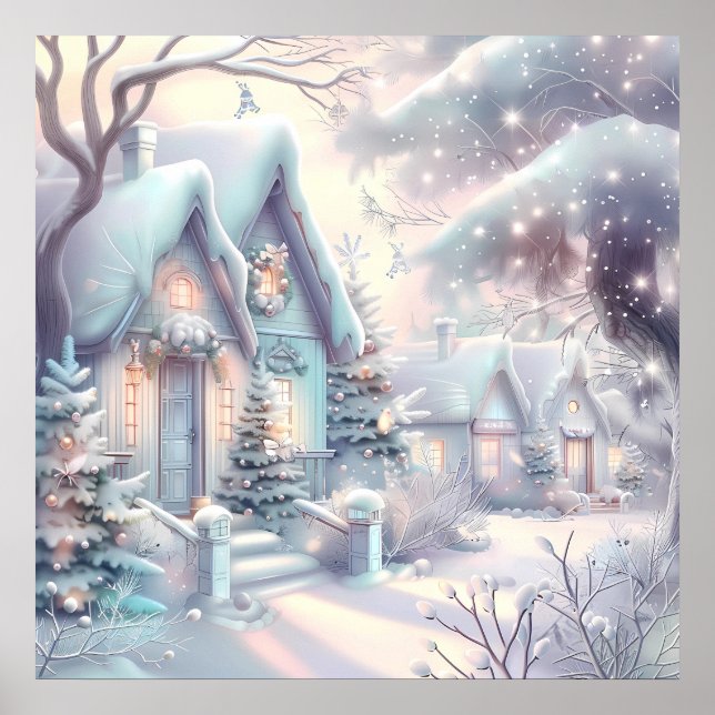 Dreamy Christmas Village Poster (Front)