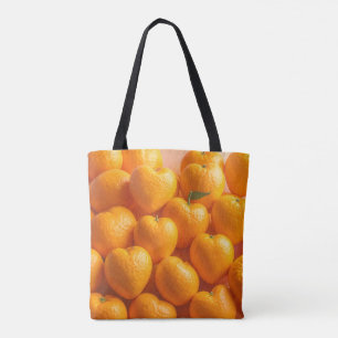 Dreamy Citrus Heart Tote Bag