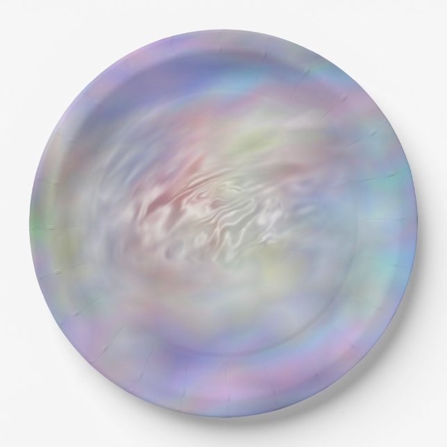 Dreamy Clamshell Mermaid Paper Plates (Front)