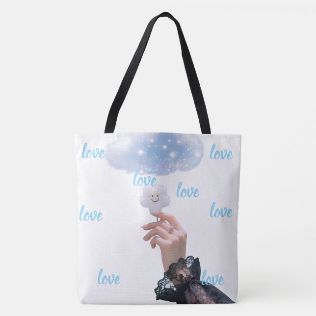 Dreamy Cloud Aesthetic Tote Bag (Front)