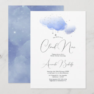 Dreamy Cloud Nine Bridal Shower Invitation