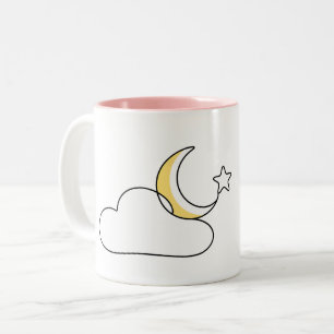 Dreamy Cloud & Stars Two-Tone Coffee Mug