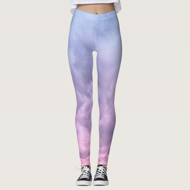 Dreamy Clouds 16 - Caribbean Sunset Leggings (Front)