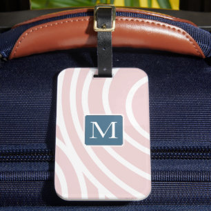 Dreamy Clouds Blush Monogram Luggage Tag