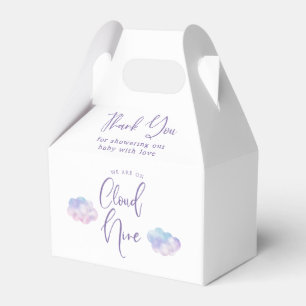 Dreamy Clouds Girl Baby Shower Favor Box