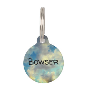 Dreamy Clouds   Personalized Pet Tag