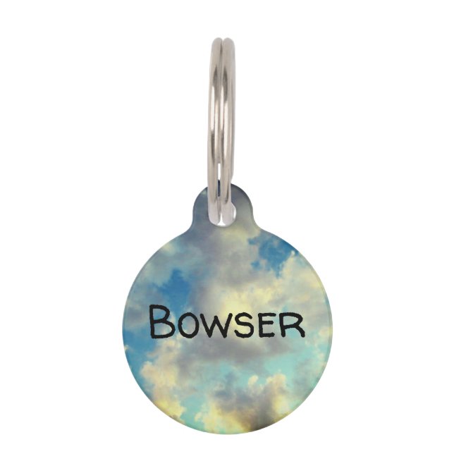 Dreamy Clouds | Personalized Pet Tag (Front)
