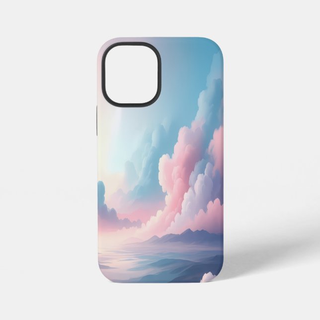 Dreamy Cloudscape — Pastel Sky Fantasy Art iPhone Case (Back)