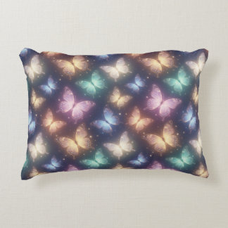 Dreamy Colourful Butterfly Artistic Glow Style ✨ Accent Pillow
