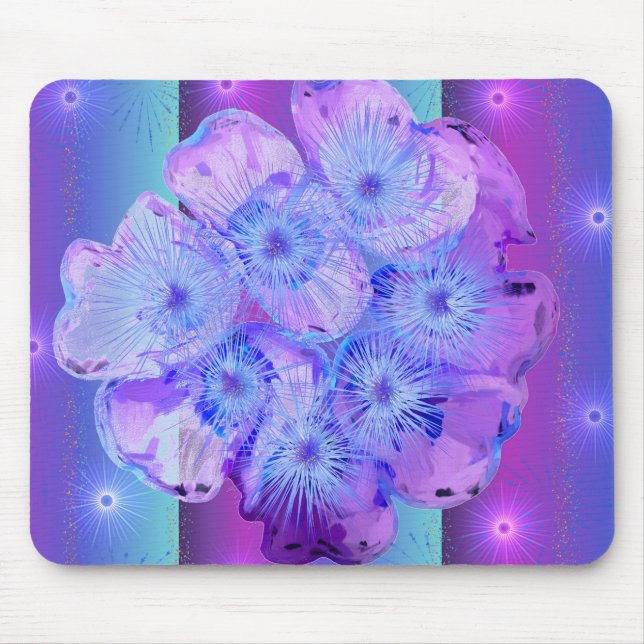 Dreamy Colours with a Crown of Thorns Plant Mouse Pad (Front)