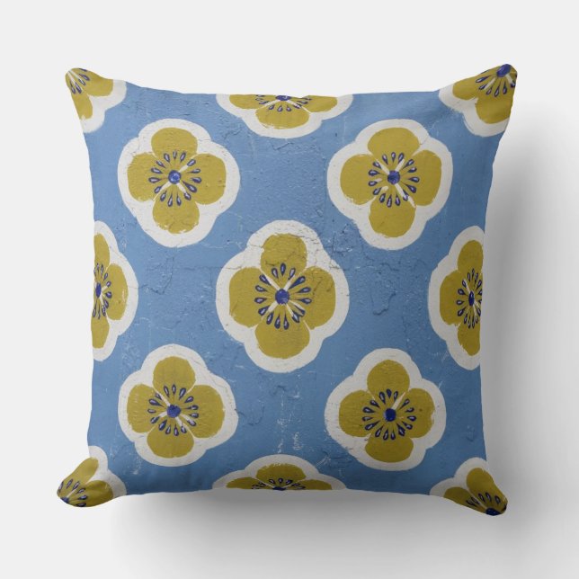 Dreamy Cornflower Comfort: Elevate Your Space with Throw Pillow (Front)