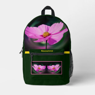 Dreamy Cosmos Flower Personalized Printed Backpack