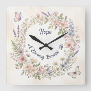 Dreamy Cottagecore Floral Customized Clock
