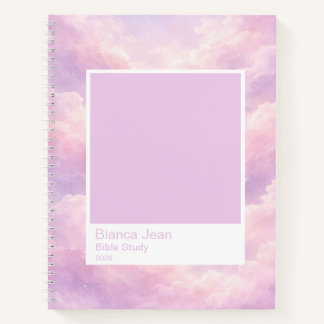 Dreamy Cotton Candy Cloudscape Color Swatch Large Notebook