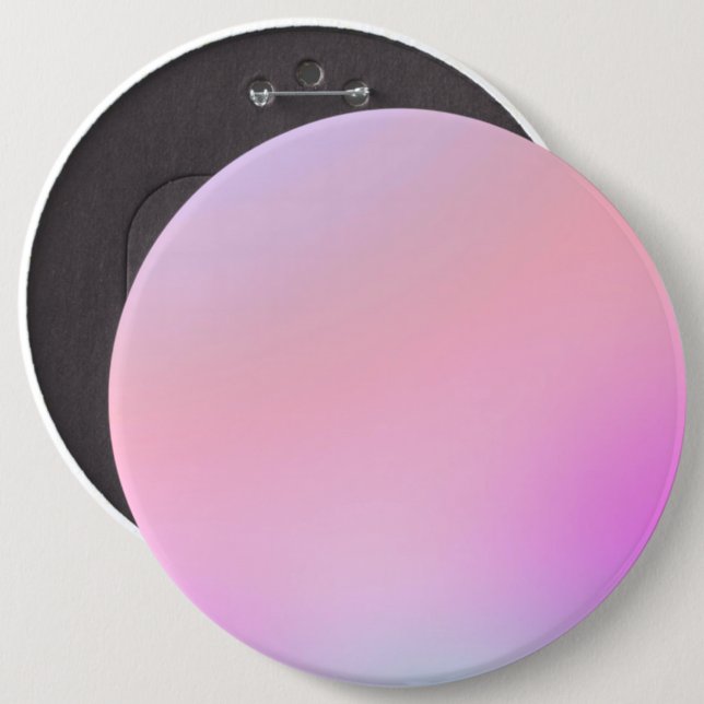 Dreamy Cotton Candy Pastel Gradient 6 Inch Round Button (Front & Back)