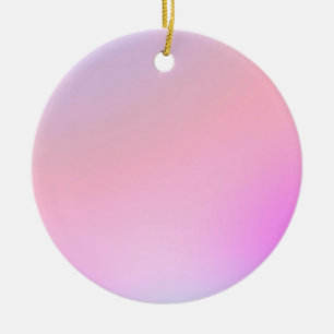 Dreamy Cotton Candy Pastel Gradient Ceramic Ornament