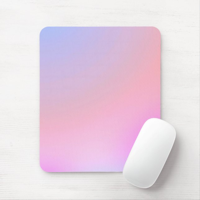 Dreamy Cotton Candy Pastel Gradient Mouse Pad (With Mouse)