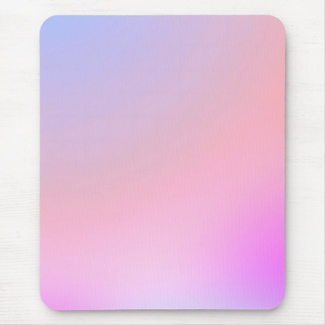 Dreamy Cotton Candy Pastel Gradient Mouse Pad (Front)