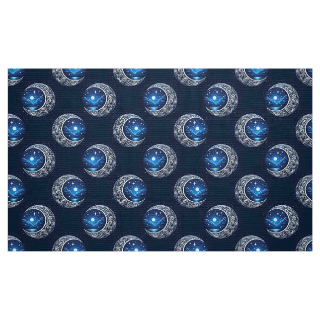 Dreamy Crescent Moon Fabric (Fat Quarter)