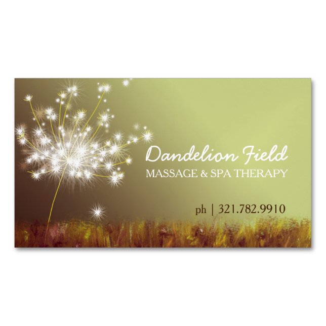 Dreamy Dandelion Cartes de visite magnétiques (devant)