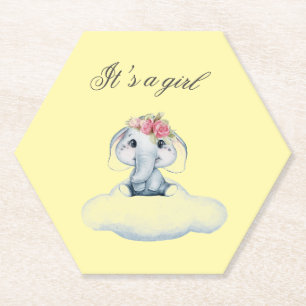Dreamy Days with Rosie the Elephant. Paper Coaster