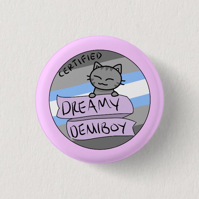 Dreamy Demiboy 1 Inch Round Button (Front)