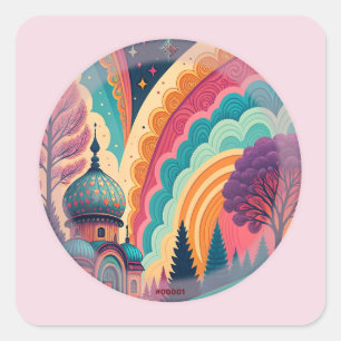 Dreamy Dome Rainbow Sticker – Customizable