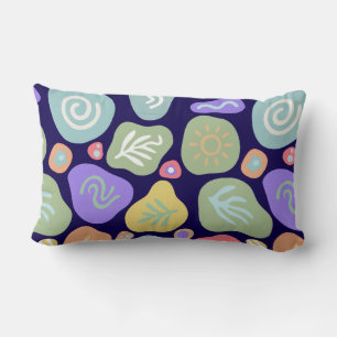 Dreamy Doodles – Vibrant Boho Nature Motif Design Lumbar Pillow
