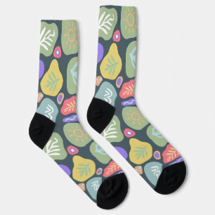 Dreamy Doodles – Vibrant Boho Nature Motif Design Socks