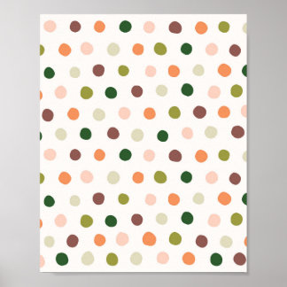 "Dreamy Dots" Whimsical & Colourful Polka Dot Art Poster
