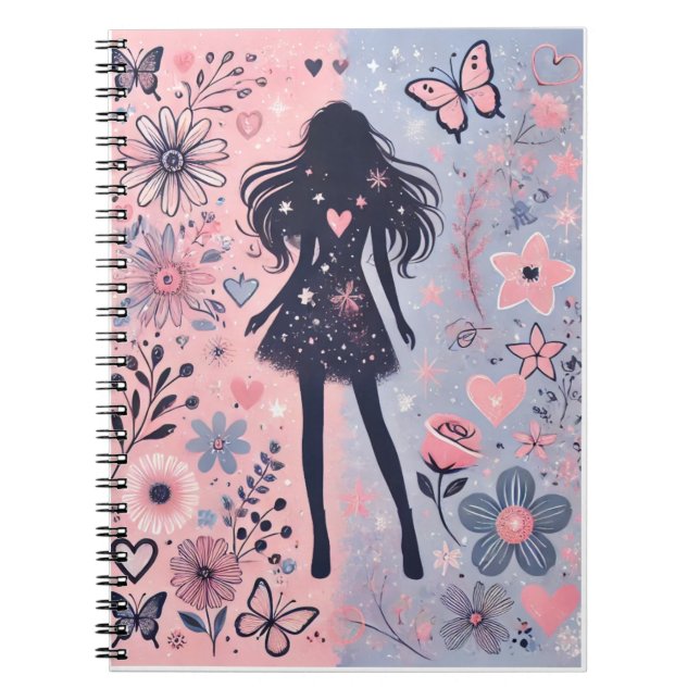 Dreamy Elegance: Pastel Fantasy Notebook Cover (Front)