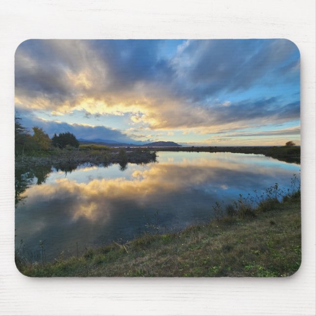 Dreamy estuary reflection meets the sky mouse pad (Front)