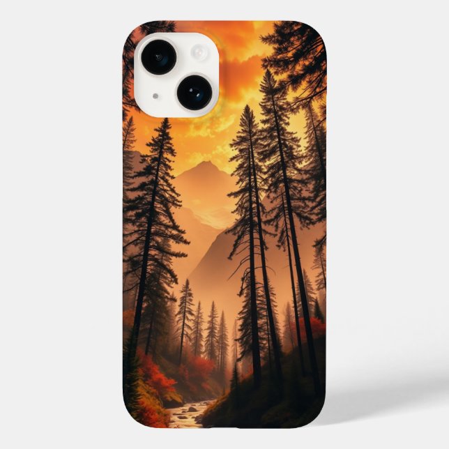 Dreamy Evening Forest iPhone Case (Back)