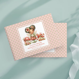 Dreamy Fairy Blush Pink Girl Birthday Guest Book