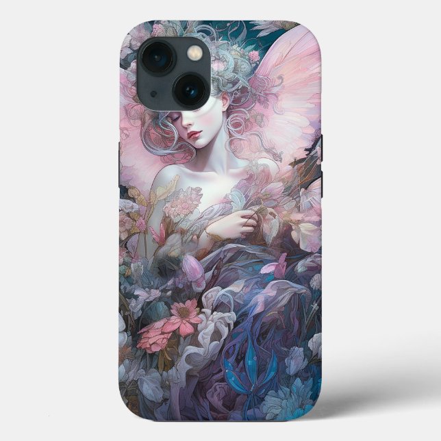 Dreamy Fairy Girl  Pink Blue Fantasy Art Case-Mate iPhone Case (Back)