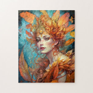 Dreamy Fairy Girl  Pink Blue Fantasy Art Jigsaw Puzzle