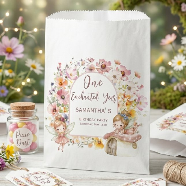 Dreamy Fairyland First Birthday Favour Bag (Dreamy Fairyland First Birthday Favor Bag)
