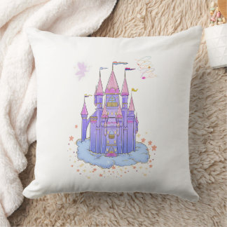 Dreamy Fairytale Castle- A Magical Touch Throw Pillow