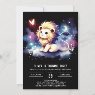 Dreamy Fantasy Lion Birthday  Invitation