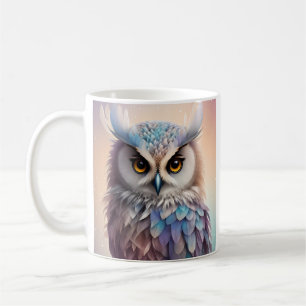 Dreamy Fantasy Owl Soft Pastel Colours Coffee Mug