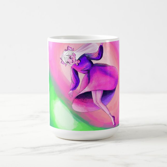 Dreamy Fantasy Princess Illustration Coffee Mug (Center)
