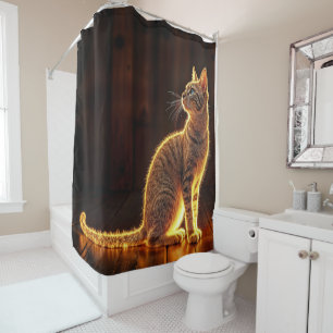 Dreamy feline art gold cat portrait lovely pets