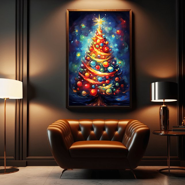 Dreamy Festivities: Whimsical Christmas Tree Poster (Creator Uploaded)