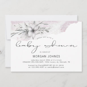 Dreamy Floral Baby Shower Invitation