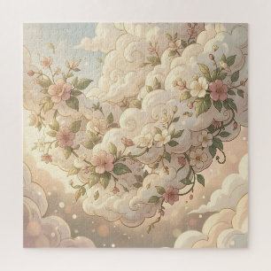 Dreamy Floral Clouds Cherry Blossom Jigsaw Puzzle