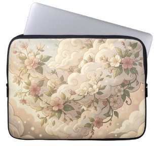 Dreamy Floral Clouds Cherry Blossom Laptop Sleeve