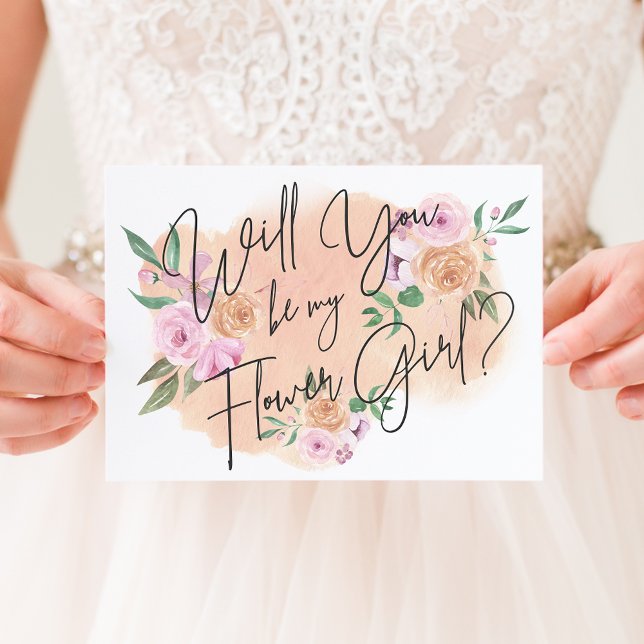 Dreamy Floral Flower Girl Card (Creator Uploaded)
